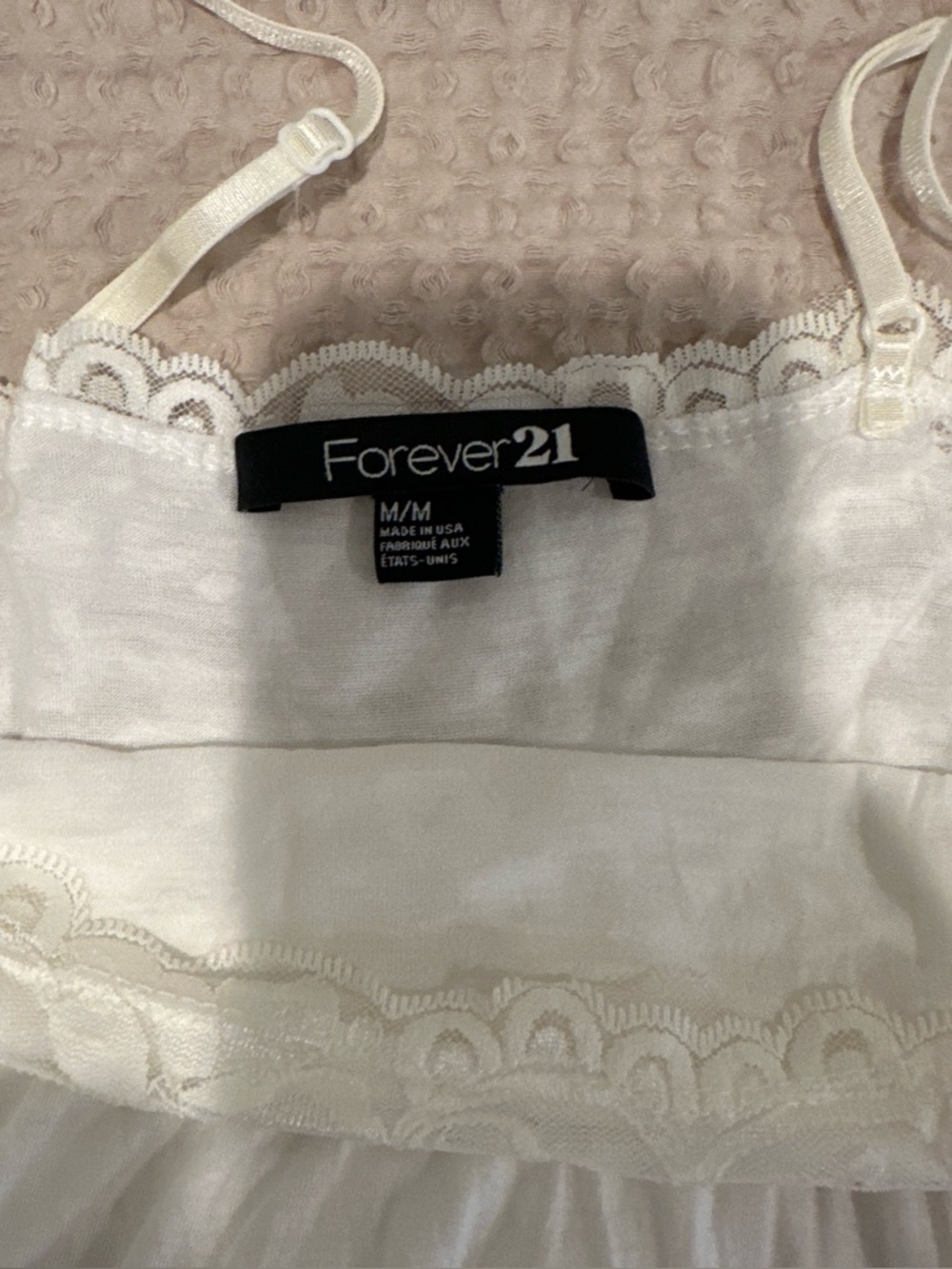 Vintage Forever 21 Lace-Trim Babydoll Tank Top - Picture 3 of 4